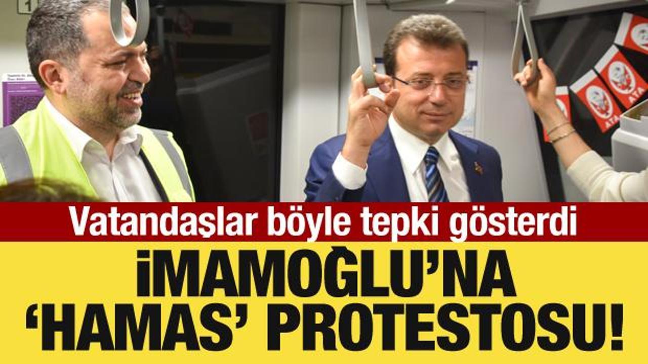 Hamas’a "terör örgütü" diyen İmamoğlu, metrolarda protesto edildi!