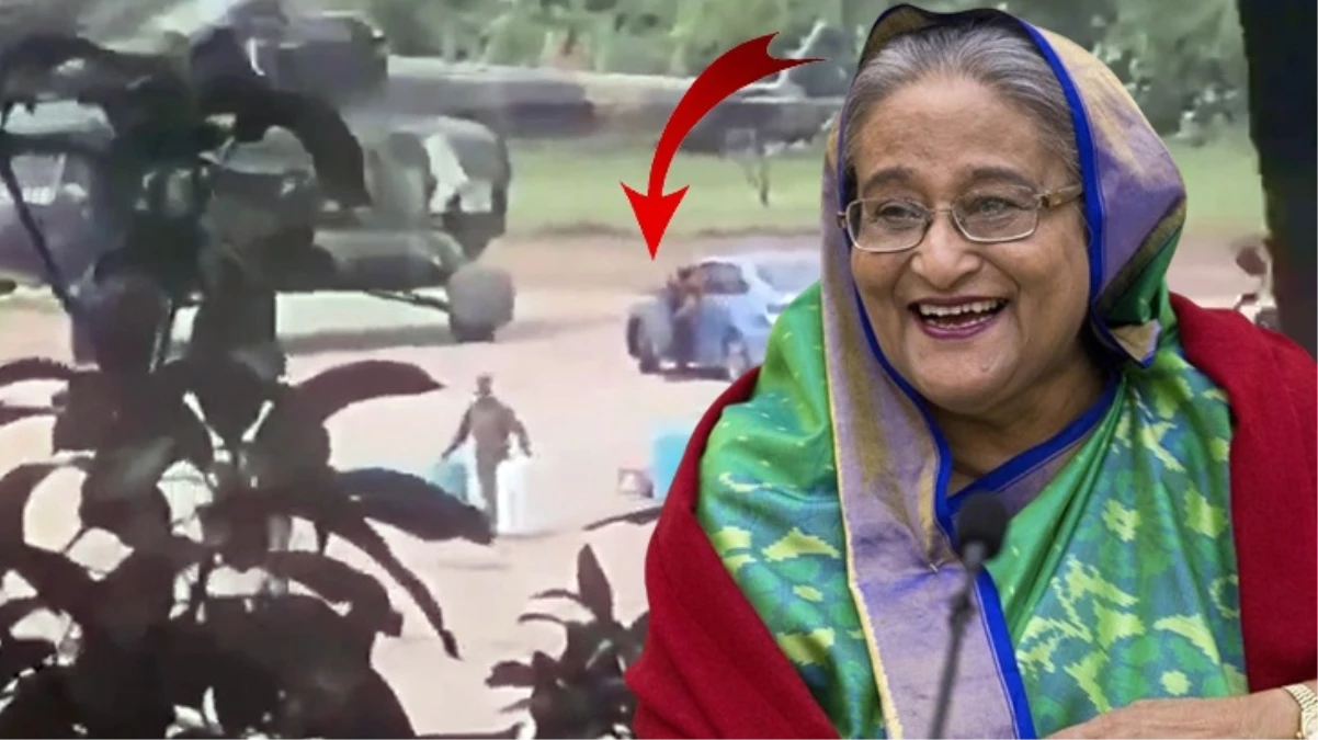 Şimdilik Hindistan’da! Bangladeş Başbakanı Hasina’nın ülkeden kaçtığı anlar ortaya çıktı
