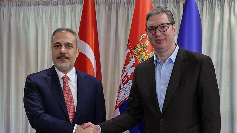 Bakan Fidan, Sırbistan Cumhurbaşkanı Vucic tarafından kabul edildi