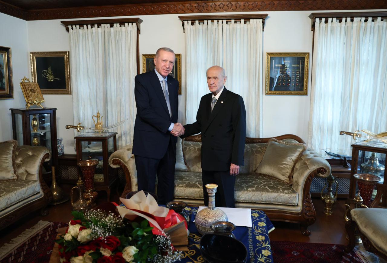 Cumhurbaşkanı Erdoğan, Bahçeli'yi ziyaret etti