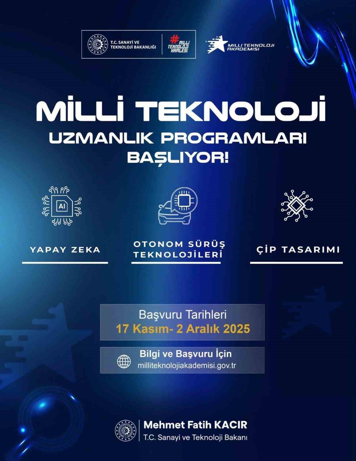 Milli Teknoloji Akademisi uzmanlık programları başlıyor!
