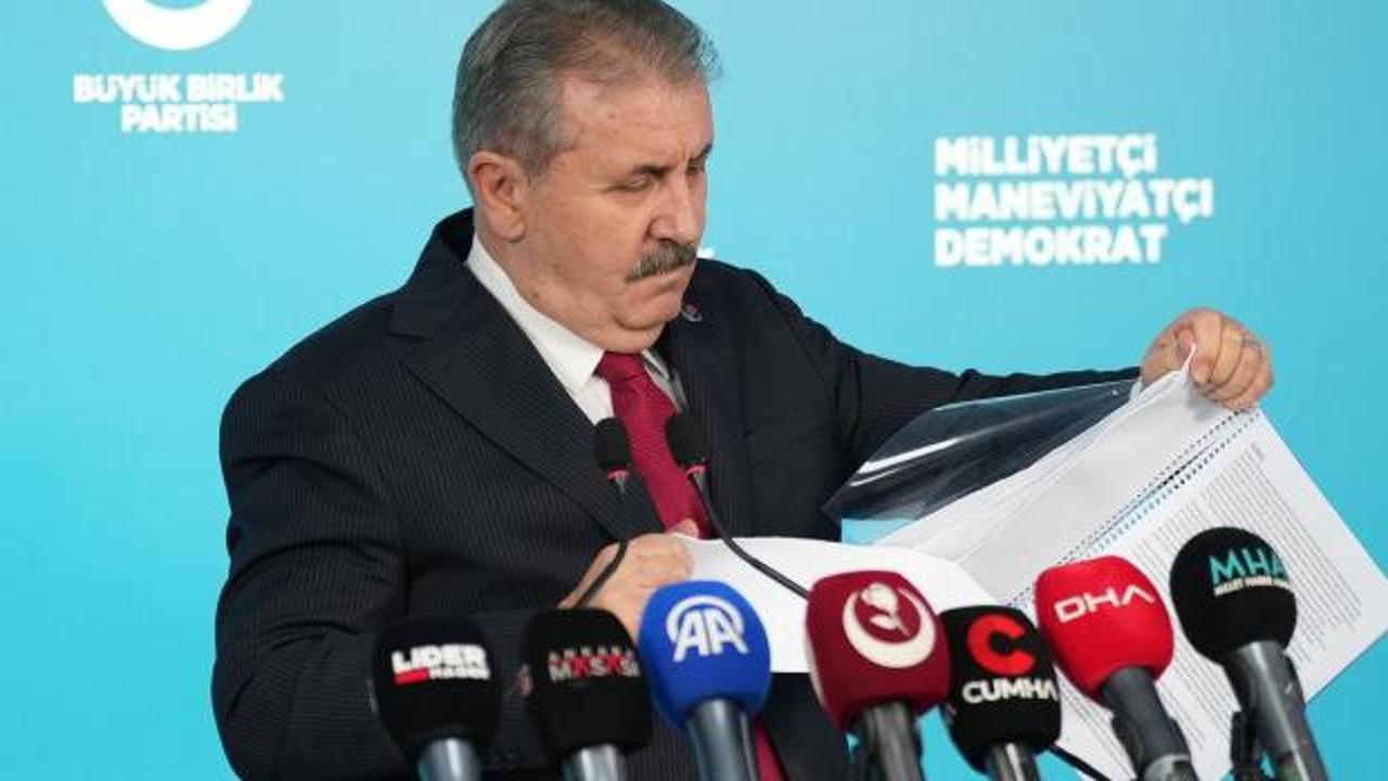 Destici, DEM Parti’nin raporunu yırtıp attı: Sevr hayallerini diriltme girişimi