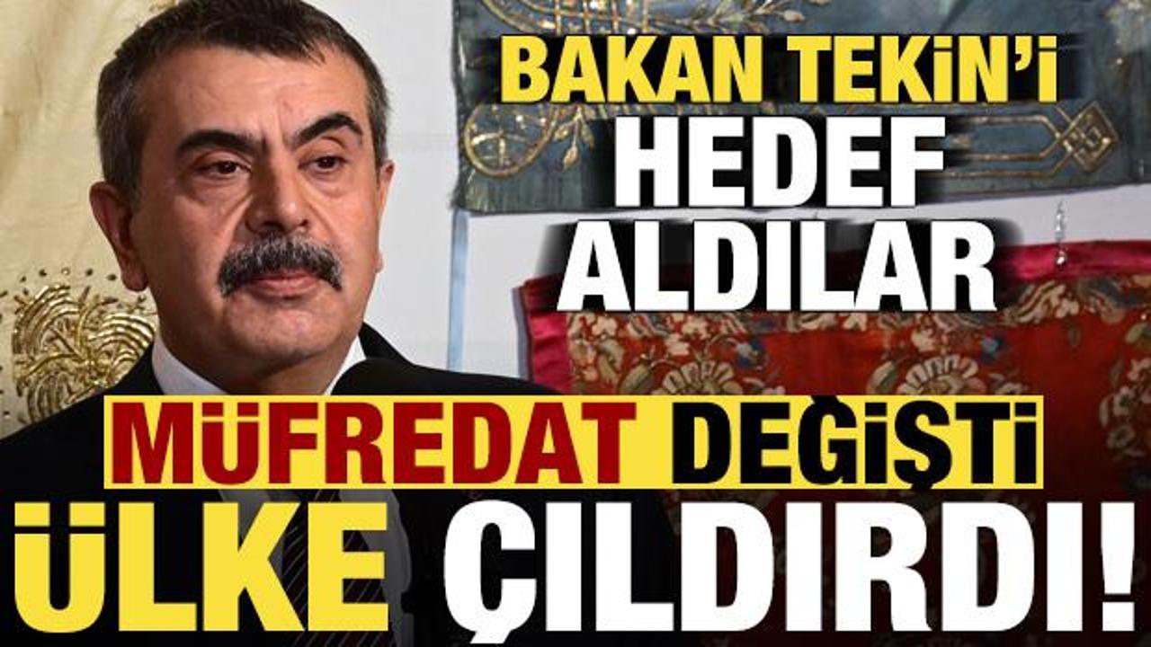 Müfredat değişti, ülke çıldırdı! Bakan Tekin’i hedef aldılar…