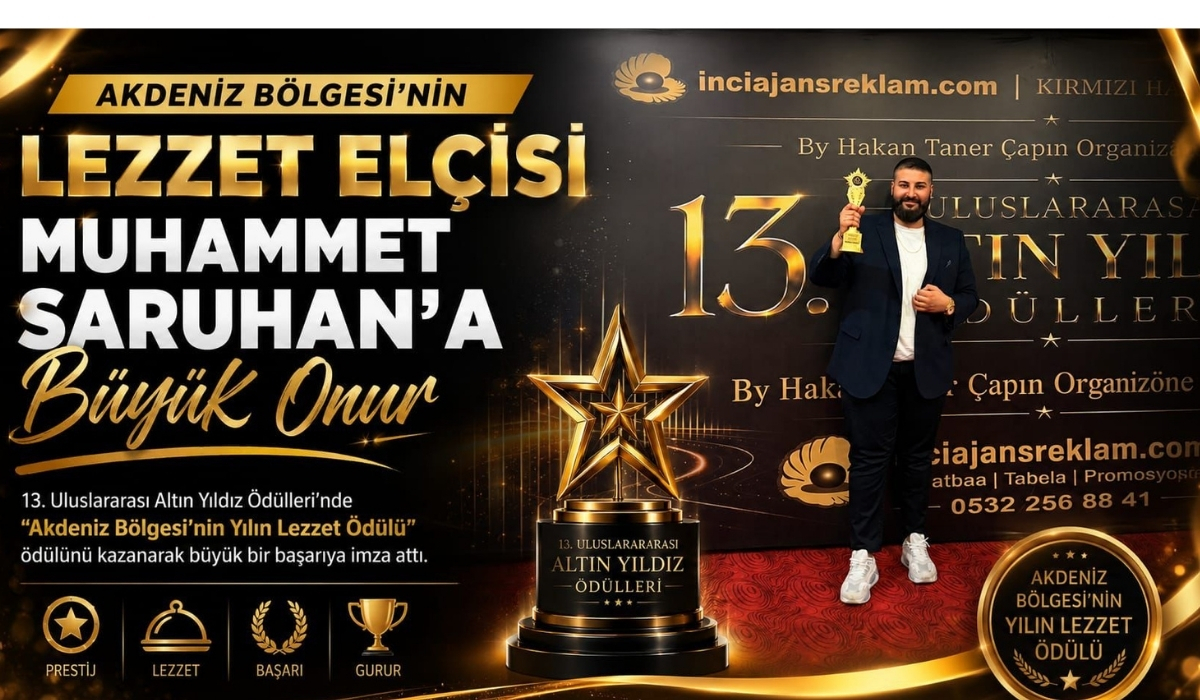 Muhammet Saruhan’a Akdeniz Mutfağını Taçlandıran Büyük Ödül