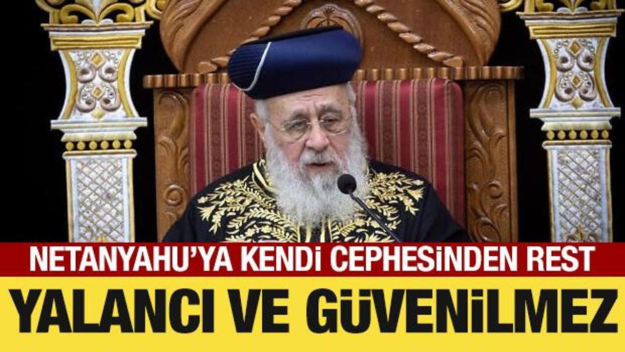 Netanyahu’ya kendi cephesiden rest: Yalancı ve güvenilmez!