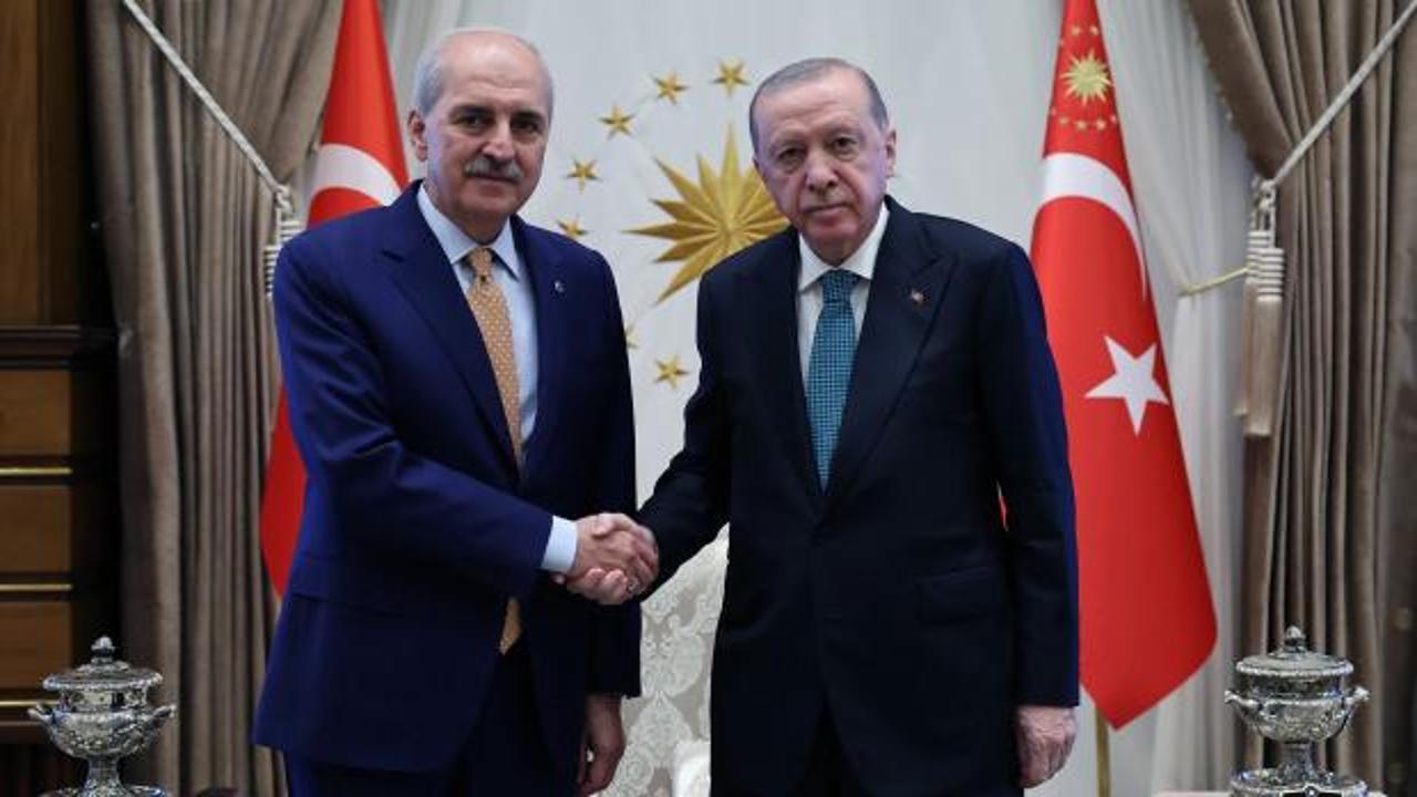 Cumhurbaşkanı Erdoğan, TBMM Başkanı Kurtulmuş’u kabul etti