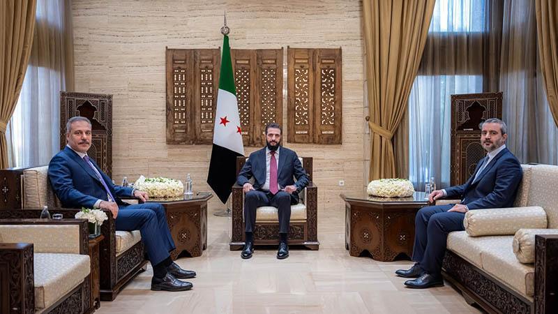 Suriye Cumhurbaşkanı Şara, Bakan Fidan’ı kabul etti