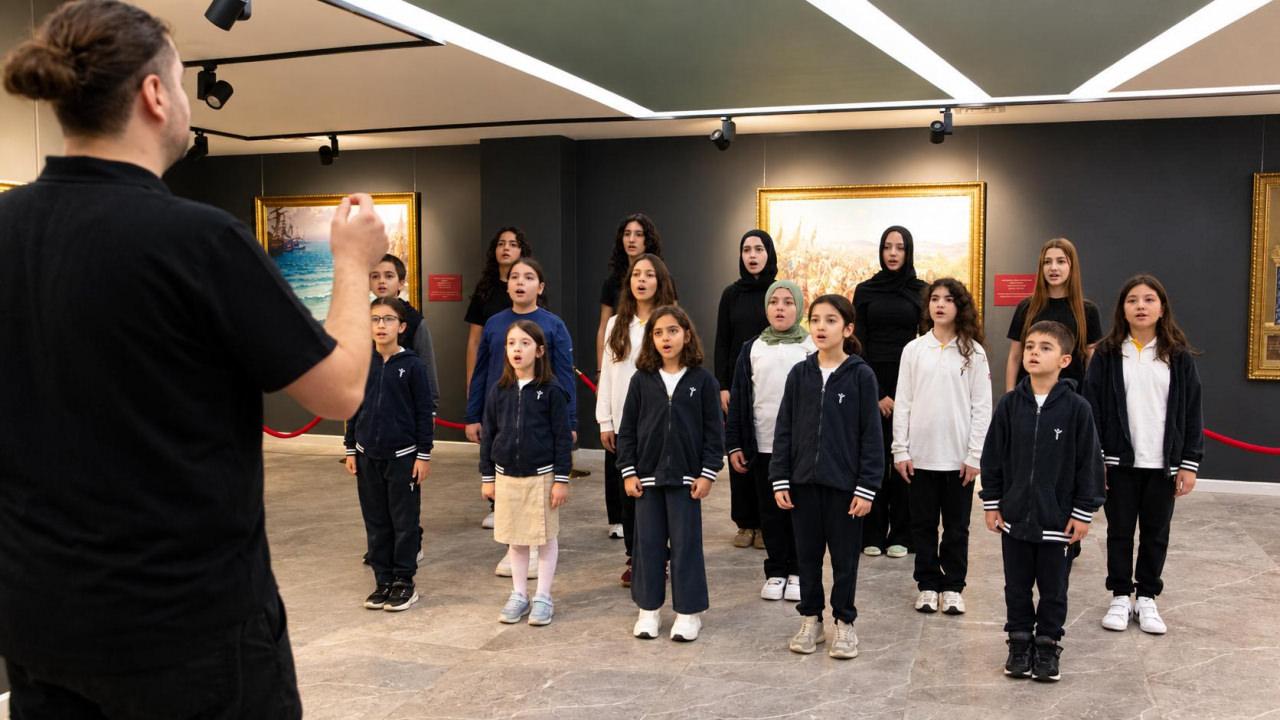 'Kardan aydınlık' YETEV öğrencilerinin sesiyle Gazze için yükseldi
